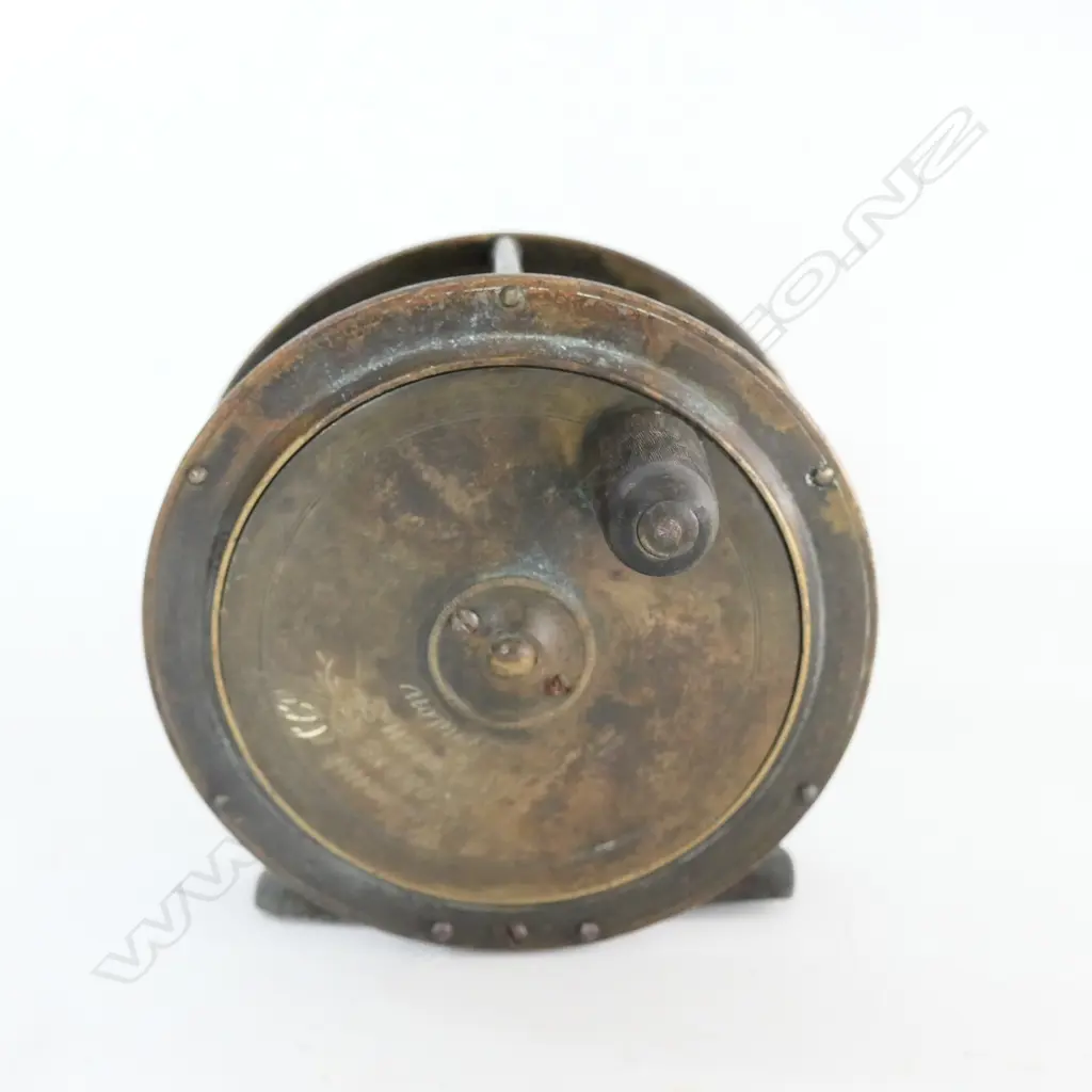 VICTORIAN 4" BRASS SALMON REEL by F.T. WILLIAMS Image 1++